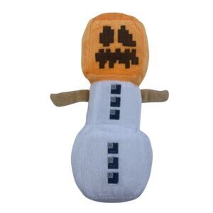 Minecraft Snow Golem Plush 7” Jinx 2017 Pumpkin Snowman Mojang Toy
